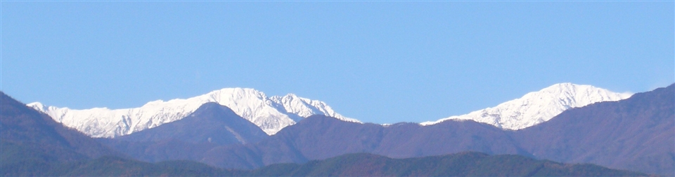 農園から見た南アルプス